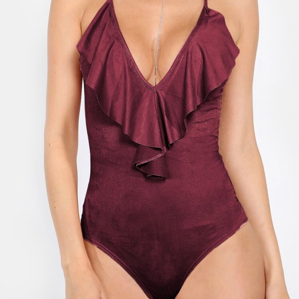 NWOT Suede Bodysuit